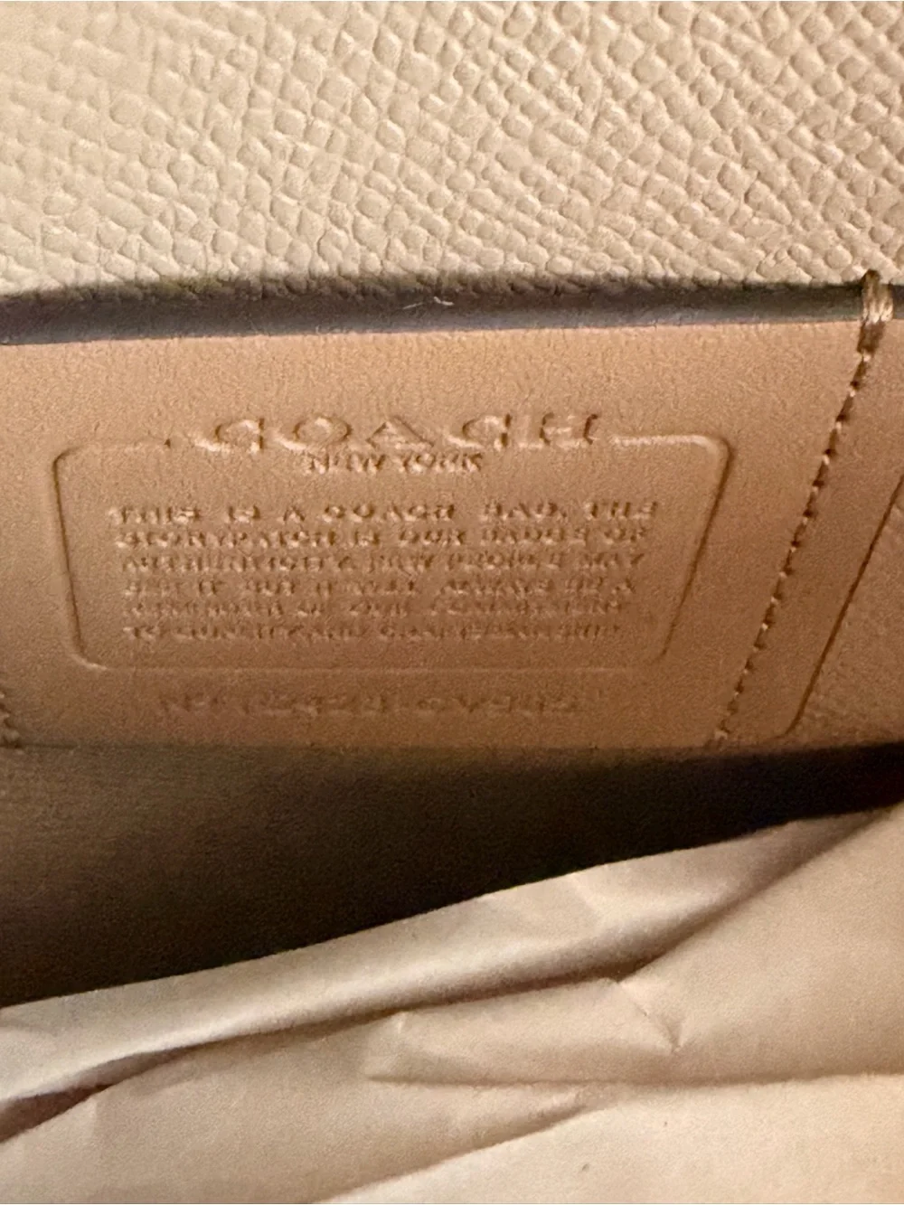 Coach Mollie 25 Tan Signature Tote New